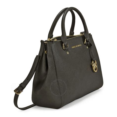 michael michael kors sutton large leather satchel bag black|Michael Kors manhattan bag black.